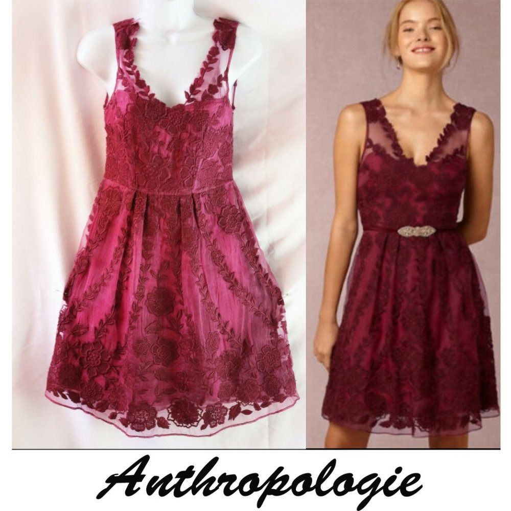 Anthropologie Yoana Baraschi Purple Ersalina Dress